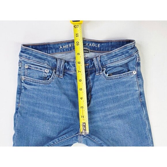 American Eagle Outfitteres Size 2 Short Womens 29" Inseam Low Rise Flare Jeans - Picture 6 of 13